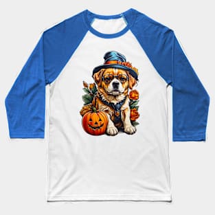 Trick or Treat Puppy Baseball T-Shirt